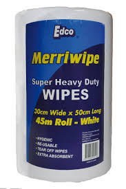 EDCO Merriwipe H/D 45 Mtr Roll - White